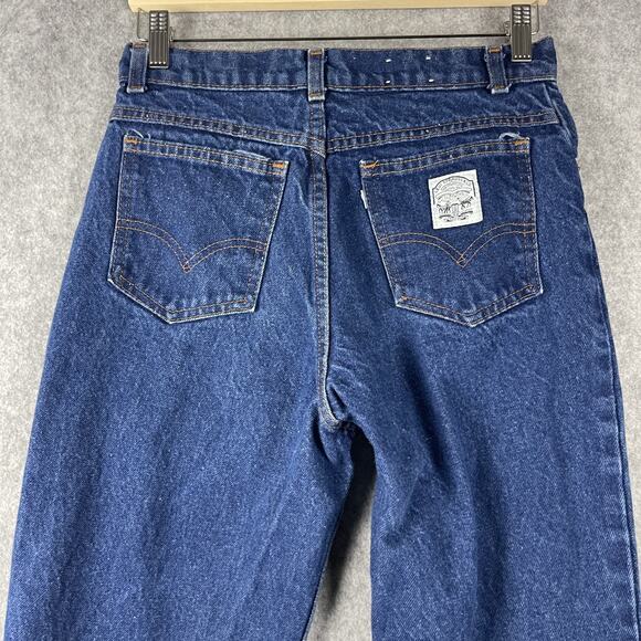 Vintage Levis Jeans Womens 28x27 Medium Wash White Tab Two Horse Patch 80s - Picture 10 of 16